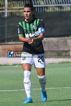 2024-09-20 - Benedetta Orsi of US Sassuolo inaction during the Soccer- Italian Serie A Women between Napoli Femminile vs US Sassuolo at Arena Giuseppe Piccolo Stadium - NAPOLI FEMMINILE VS US SASSUOLO - ITALIAN SERIE A WOMEN - SOCCER