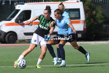 2024-09-20 - Samantha Fisher of US Sassuolo Femminile competes for the ball with Michela Giordano of Napoli Femminile during the Soccer- Italian Serie A Women between Napoli Femminile vs US Sassuolo at Arena Giuseppe Piccolo Stadium - NAPOLI FEMMINILE VS US SASSUOLO - ITALIAN SERIE A WOMEN - SOCCER