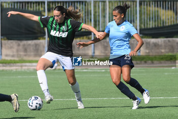 2024-09-20 - Samantha Fisher of US Sassuolo Femminile competes for the ball with Melissa Bellucci of Napoli Femminile during the Soccer- Italian Serie A Women between Napoli Femminile vs US Sassuolo at Arena Giuseppe Piccolo Stadium - NAPOLI FEMMINILE VS US SASSUOLO - ITALIAN SERIE A WOMEN - SOCCER