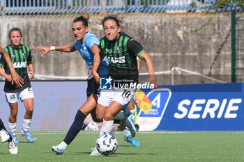 2024-09-20 - GinaChmielinski of US Sassuolo Femminile competes for the ball with Virginia Di Giammarino of Napoli Femminile during the Soccer- Italian Serie A Women between Napoli Femminile vs US Sassuolo at Arena Giuseppe Piccolo Stadium - NAPOLI FEMMINILE VS US SASSUOLO - ITALIAN SERIE A WOMEN - SOCCER