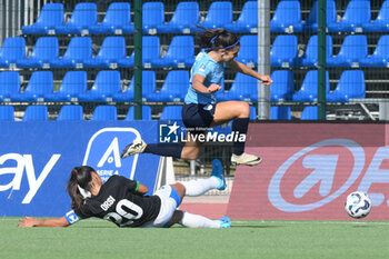 2024-09-20 - Orsini of US Sassuolo Femminile competes for the ball with Marija Banusic of Napoli Femminile during the Soccer- Italian Serie A Women between Napoli Femminile vs US Sassuolo at Arena Giuseppe Piccolo Stadium - NAPOLI FEMMINILE VS US SASSUOLO - ITALIAN SERIE A WOMEN - SOCCER