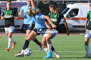 2024-09-20 - Manuele sciabica of Napoli Femminile competes for the ball with Davina Philtjens of US Sassuolo Femminile during the Soccer- Italian Serie A Women between Napoli Femminile vs US Sassuolo at Arena Giuseppe Piccolo Stadium - NAPOLI FEMMINILE VS US SASSUOLO - ITALIAN SERIE A WOMEN - SOCCER