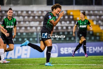 2024-09-28 - Kassandra Missipo celebrates scoring the 1-1 goal during the Women's Serie A match between Sassuolo Women and Inter Women at the Enzo Ricci Stadium in Sassuolo on September 28, 2024 in Sassuolo, Italy. - US SASSUOLO VS INTER - FC INTERNAZIONALE - ITALIAN SERIE A WOMEN - SOCCER