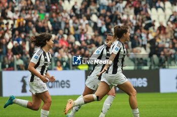 2024-10-13 - Sofia Cantore (Juventus Women) celebrates the goal - JUVENTUS FC VS AS ROMA - ITALIAN SERIE A WOMEN - SOCCER