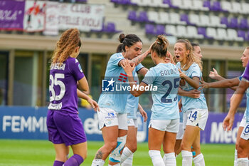 2024-10-19 - #25 Eleonora Goldoni (Lazio Women) exultation with teammates - ACF FIORENTINA VS LAZIO WOMEN - ITALIAN SERIE A WOMEN - SOCCER