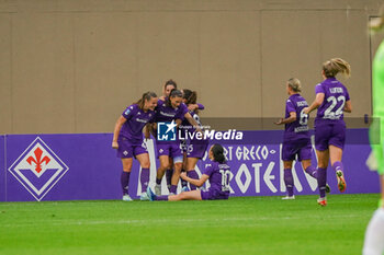 2024-10-19 - #4 Agnese Bonfantini (Fiorentina Femminile) exultation with teammates - ACF FIORENTINA VS LAZIO WOMEN - ITALIAN SERIE A WOMEN - SOCCER