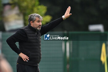 2024-10-20 - Alessandro Spugna coach of A.S. Roma Femminile during the 7th day of the Serie A Femminile eBay Championship between A.S. Roma and A.C. Milan Femminile at the Tre Fontane Stadium on October 20, 2024 in Rome, Italy. - AS ROMA VS AC MILAN - ITALIAN SERIE A WOMEN - SOCCER