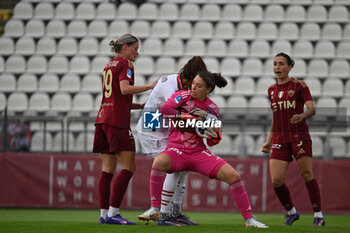 2024-10-20 - Camelia Ceasar of A.S. Roma Femminile and Nadia Nadim of A.C. Milan Femminile during the 7th day of the Serie A Femminile eBay Championship between A.S. Roma and A.C. Milan Femminile at the Tre Fontane Stadium on October 20, 2024 in Rome, Italy. - AS ROMA VS AC MILAN - ITALIAN SERIE A WOMEN - SOCCER