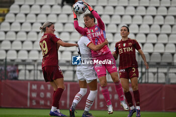 2024-10-20 - Camelia Ceasar of A.S. Roma Femminile and Nadia Nadim of A.C. Milan Femminile during the 7th day of the Serie A Femminile eBay Championship between A.S. Roma and A.C. Milan Femminile at the Tre Fontane Stadium on October 20, 2024 in Rome, Italy. - AS ROMA VS AC MILAN - ITALIAN SERIE A WOMEN - SOCCER