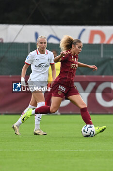 2024-10-20 - Alayah Pilgrim of A.S. Roma Femminile and Emma Koivisto of A.C. Milan Femminile in action during the 7th day of the Serie A Femminile eBay Championship between A.S. Roma and A.C. Milan Femminile at the Tre Fontane Stadium on October 20, 2024 in Rome, Italy. - AS ROMA VS AC MILAN - ITALIAN SERIE A WOMEN - SOCCER