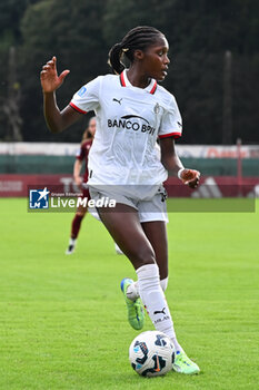 2024-10-20 - Evelyn Ijeh of A.C. Milan Femminile in action during the 7th day of the Serie A Femminile eBay Championship between A.S. Roma and A.C. Milan Femminile at the Tre Fontane Stadium on October 20, 2024 in Rome, Italy. - AS ROMA VS AC MILAN - ITALIAN SERIE A WOMEN - SOCCER