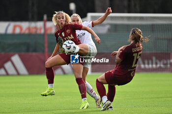 2024-10-20 - Alayah Pilgrim of A.S. Roma Femminile and Emma Koivisto of A.C. Milan Femminile in action during the 7th day of the Serie A Femminile eBay Championship between A.S. Roma and A.C. Milan Femminile at the Tre Fontane Stadium on October 20, 2024 in Rome, Italy. - AS ROMA VS AC MILAN - ITALIAN SERIE A WOMEN - SOCCER