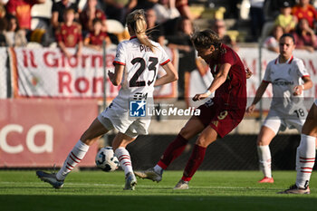 2024-10-20 - Valentina Giacinti of A.S. Roma Femminile in action during the 7th day of the Serie A Femminile eBay Championship between A.S. Roma and A.C. Milan Femminile at the Tre Fontane Stadium on October 20, 2024 in Rome, Italy. - AS ROMA VS AC MILAN - ITALIAN SERIE A WOMEN - SOCCER