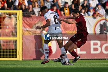 2024-10-20 - Nadine Sorelli of A.C. Milan Femminile and Evelyne Viens of A.S. Roma Femminile in action during the 7th day of the Serie A Femminile eBay Championship between A.S. Roma and A.C. Milan Femminile at the Tre Fontane Stadium on October 20, 2024 in Rome, Italy. - AS ROMA VS AC MILAN - ITALIAN SERIE A WOMEN - SOCCER