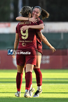 2024-10-20 - Valentina Giacinti of A.S. Roma Femminile celebrates after scoring the gol of 2-1 during the 7th day of the Serie A Femminile eBay Championship between A.S. Roma and A.C. Milan Femminile at the Tre Fontane Stadium on October 20, 2024 in Rome, Italy. - AS ROMA VS AC MILAN - ITALIAN SERIE A WOMEN - SOCCER