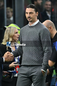 2024-10-20 - Zlatan Ibrahimovic of A.C. Milan during the UEFA Champions League 2024/25 League Phase MD3 match between A.C. Milan and Club Brugge at San Siro Stadium on October 21, 2024 in Milan, Italy. - AS ROMA VS AC MILAN - ITALIAN SERIE A WOMEN - SOCCER