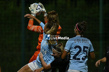 2024-11-02 - Astrid Gilardi of F.C. Como Women and Martina Zanoli of S.S. Lazio in action during the 8th day of the Serie A Femminile eBay Championship between S.S. Lazio and F.C. Como at the Mirko Fersini Stadium on November 2, 2024 in Formello, Italy. - LAZIO WOMEN VS FC COMO WOMEN - ITALIAN SERIE A WOMEN - SOCCER