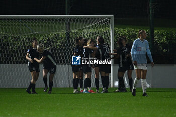 2024-11-02 - Julia Karlernas of F.C. Como Women celebrates after scoring the gol of 0-1 during the 8th day of the Serie A Femminile eBay Championship between S.S. Lazio and F.C. Como at the Mirko Fersini Stadium on November 2, 2024 in Formello, Italy. - LAZIO WOMEN VS FC COMO WOMEN - ITALIAN SERIE A WOMEN - SOCCER