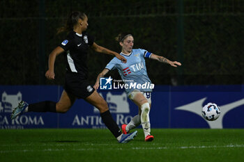 2024-11-02 - Berta Bou Salas of F.C. Como Women and Noemi Visentin of S.S. Lazio in action during the 8th day of the Serie A Femminile eBay Championship between S.S. Lazio and F.C. Como at the Mirko Fersini Stadium on November 2, 2024 in Formello, Italy. - LAZIO WOMEN VS FC COMO WOMEN - ITALIAN SERIE A WOMEN - SOCCER