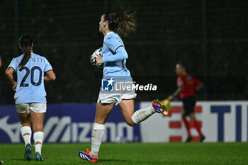 2024-11-02 - Clarisse Le Bihan of S.S. Lazio celebrates after scoring the gol of 1-2 during the 8th day of the Serie A Femminile eBay Championship between S.S. Lazio and F.C. Como at the Mirko Fersini Stadium on November 2, 2024 in Formello, Italy. - LAZIO WOMEN VS FC COMO WOMEN - ITALIAN SERIE A WOMEN - SOCCER