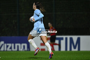 2024-11-02 - Clarisse Le Bihan of S.S. Lazio celebrates after scoring the gol of 1-2 during the 8th day of the Serie A Femminile eBay Championship between S.S. Lazio and F.C. Como at the Mirko Fersini Stadium on November 2, 2024 in Formello, Italy. - LAZIO WOMEN VS FC COMO WOMEN - ITALIAN SERIE A WOMEN - SOCCER