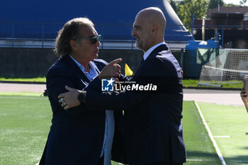 2024-11-03 - Massimilano Canzi coach of Juventus FC and Salvatore Mango coach of Napoli Femminile during the Soccer- Italian Serie A Women between Napoli Femminile vs Juventus FC at Arena Giuseppe Piccolo Stadium - NAPOLI FEMMINILE VS JUVENTUS FC - ITALIAN SERIE A WOMEN - SOCCER