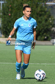 2024-11-03 - Matilde Lundorf of Napoli Femminile in action during the Soccer- Italian Serie A Women between Napoli Femminile vs Juventus FC at Arena Giuseppe Piccolo Stadium - NAPOLI FEMMINILE VS JUVENTUS FC - ITALIAN SERIE A WOMEN - SOCCER