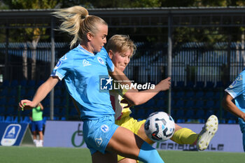 2024-11-03 - Elsa Helena Pelgander of Juventus FC competes for the ball with Paulina Hate Hrumbiegel of Juventus FC during the Soccer- Italian Serie A Women between Napoli Femminile vs Juventus FC at Arena Giuseppe Piccolo Stadium - NAPOLI FEMMINILE VS JUVENTUS FC - ITALIAN SERIE A WOMEN - SOCCER