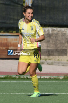 2024-11-03 - Cristina Girelli of Juventus FC celebrates after scoring goal during the Soccer- Italian Serie A Women between Napoli Femminile vs Juventus FC at Arena Giuseppe Piccolo Stadium - NAPOLI FEMMINILE VS JUVENTUS FC - ITALIAN SERIE A WOMEN - SOCCER