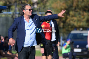 2024-11-03 - Salvatore Mango coach of Napoli Femminile gestures during the Soccer- Italian Serie A Women between Napoli Femminile vs Juventus FC at Arena Giuseppe Piccolo Stadium - NAPOLI FEMMINILE VS JUVENTUS FC - ITALIAN SERIE A WOMEN - SOCCER