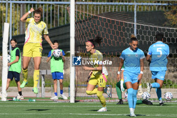 2024-11-03 - Cristina Girelli of Juventus FC celebrates after scoring goal during the Soccer- Italian Serie A Women between Napoli Femminile vs Juventus FC at Arena Giuseppe Piccolo Stadium - NAPOLI FEMMINILE VS JUVENTUS FC - ITALIAN SERIE A WOMEN - SOCCER