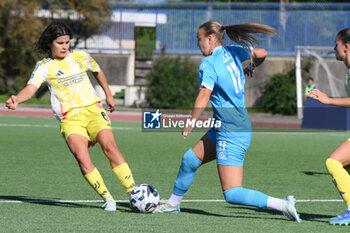 2024-11-03 - Maja Jelcic of Napoli Femminile competes for the ball with Eva Schatzer of Juventus FC during the Soccer- Italian Serie A Women between Napoli Femminile vs Juventus FC at Arena Giuseppe Piccolo Stadium - NAPOLI FEMMINILE VS JUVENTUS FC - ITALIAN SERIE A WOMEN - SOCCER