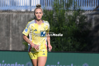 2024-11-03 - Asia Bragonzi of Juventus FC look during the Soccer- Italian Serie A Women between Napoli Femminile vs Juventus FC at Arena Giuseppe Piccolo Stadium - NAPOLI FEMMINILE VS JUVENTUS FC - ITALIAN SERIE A WOMEN - SOCCER