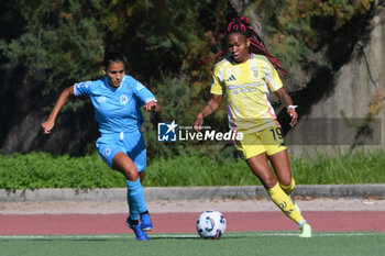 2024-11-03 - Lindsey Thomas of Juventus FC competes for the ball with Gloria Sliskovic of Napoli Femminile during the Soccer- Italian Serie A Women between Napoli Femminile vs Juventus FC at Arena Giuseppe Piccolo Stadium - NAPOLI FEMMINILE VS JUVENTUS FC - ITALIAN SERIE A WOMEN - SOCCER