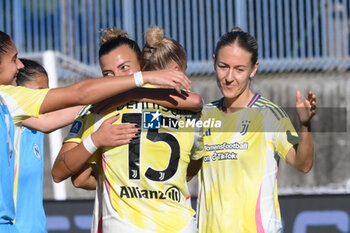 2024-11-03 - Arianna Caruso of Juventus FC celebrates after scoring goal during the Soccer- Italian Serie A Women between Napoli Femminile vs Juventus FC at Arena Giuseppe Piccolo Stadium - NAPOLI FEMMINILE VS JUVENTUS FC - ITALIAN SERIE A WOMEN - SOCCER