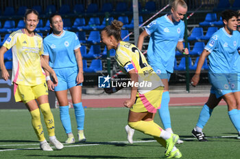 2024-11-03 - Arianna Caruso of Juventus FC celebrates after scoring goal during the Soccer- Italian Serie A Women between Napoli Femminile vs Juventus FC at Arena Giuseppe Piccolo Stadium - NAPOLI FEMMINILE VS JUVENTUS FC - ITALIAN SERIE A WOMEN - SOCCER