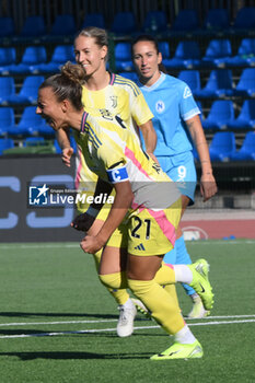 2024-11-03 - Arianna Caruso of Juventus FC celebrates after scoring goal during the Soccer- Italian Serie A Women between Napoli Femminile vs Juventus FC at Arena Giuseppe Piccolo Stadium - NAPOLI FEMMINILE VS JUVENTUS FC - ITALIAN SERIE A WOMEN - SOCCER