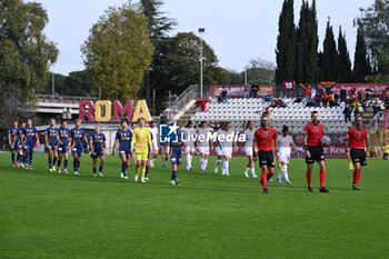 2024-11-09 - During the 9th day of the Serie A Femminile eBay Championship between A.S. Roma and A.C.F. Fiorentina Femminile at the Tre Fontane Stadium on November 9, 2024 in Rome, Italy. - AS ROMA VS ACF FIORENTINA - ITALIAN SERIE A WOMEN - SOCCER