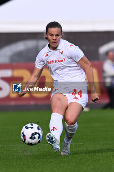 2024-11-09 - Emma Skou Faerge of A.C.F Fiorentina in action during the 9th day of the Serie A Femminile eBay Championship between A.S. Roma and A.C.F. Fiorentina Femminile at the Tre Fontane Stadium on November 9, 2024 in Rome, Italy. - AS ROMA VS ACF FIORENTINA - ITALIAN SERIE A WOMEN - SOCCER