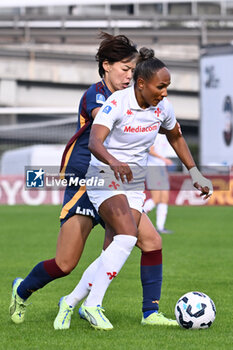 2024-11-09 - Madelen Janogy of A.C.F Fiorentina and Saki Kumagai of A.S. Roma Femminile in action during the 9th day of the Serie A Femminile eBay Championship between A.S. Roma and A.C.F. Fiorentina Femminile at the Tre Fontane Stadium on November 9, 2024 in Rome, Italy. - AS ROMA VS ACF FIORENTINA - ITALIAN SERIE A WOMEN - SOCCER