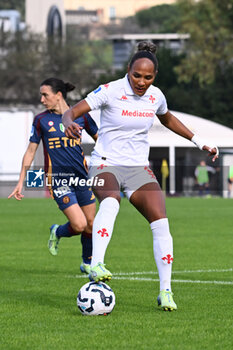 2024-11-09 - Madelen Janogy of A.C.F Fiorentina in action during the 9th day of the Serie A Femminile eBay Championship between A.S. Roma and A.C.F. Fiorentina Femminile at the Tre Fontane Stadium on November 9, 2024 in Rome, Italy. - AS ROMA VS ACF FIORENTINA - ITALIAN SERIE A WOMEN - SOCCER