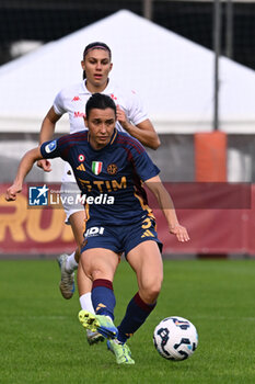 2024-11-09 - Lucia Di Guglielmo of A.S. Roma Femminile and Agnese Bonfantini of A.C.F Fiorentina in action during the 9th day of the Serie A Femminile eBay Championship between A.S. Roma and A.C.F. Fiorentina Femminile at the Tre Fontane Stadium on November 9, 2024 in Rome, Italy. - AS ROMA VS ACF FIORENTINA - ITALIAN SERIE A WOMEN - SOCCER