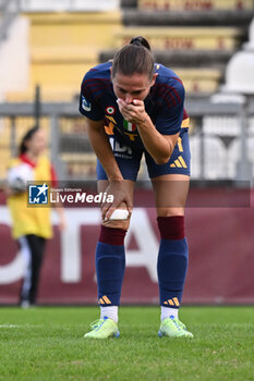 2024-11-09 - Emilie Haavi of A.S. Roma Femminile during the 9th day of the Serie A Femminile eBay Championship between A.S. Roma and A.C.F. Fiorentina Femminile at the Tre Fontane Stadium on November 9, 2024 in Rome, Italy. - AS ROMA VS ACF FIORENTINA - ITALIAN SERIE A WOMEN - SOCCER