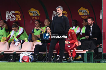 2024-11-09 - Alessandro Spugna coach of A.S. Roma Femminile during the 9th day of the Serie A Femminile eBay Championship between A.S. Roma and A.C.F. Fiorentina Femminile at the Tre Fontane Stadium on November 9, 2024 in Rome, Italy. - AS ROMA VS ACF FIORENTINA - ITALIAN SERIE A WOMEN - SOCCER