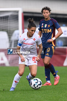 2024-11-09 - Veronica Boquete of A.C.F Fiorentina in action during the 9th day of the Serie A Femminile eBay Championship between A.S. Roma and A.C.F. Fiorentina Femminile at the Tre Fontane Stadium on November 9, 2024 in Rome, Italy. - AS ROMA VS ACF FIORENTINA - ITALIAN SERIE A WOMEN - SOCCER