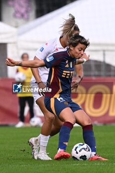 2024-11-09 - Stephanie Breitner of A.C.F Fiorentina and Valentina Giacinti of A.S. Roma Femminile in action during the 9th day of the Serie A Femminile eBay Championship between A.S. Roma and A.C.F. Fiorentina Femminile at the Tre Fontane Stadium on November 9, 2024 in Rome, Italy. - AS ROMA VS ACF FIORENTINA - ITALIAN SERIE A WOMEN - SOCCER