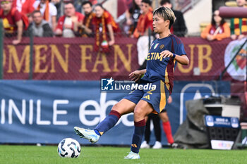 2024-11-09 - Moeka Minami of A.S. Roma Femminile in action during the 9th day of the Serie A Femminile eBay Championship between A.S. Roma and A.C.F. Fiorentina Femminile at the Tre Fontane Stadium on November 9, 2024 in Rome, Italy. - AS ROMA VS ACF FIORENTINA - ITALIAN SERIE A WOMEN - SOCCER