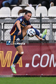 2024-11-09 - Emilie Haavi of A.S. Roma Femminile in action during the 9th day of the Serie A Femminile eBay Championship between A.S. Roma and A.C.F. Fiorentina Femminile at the Tre Fontane Stadium on November 9, 2024 in Rome, Italy. - AS ROMA VS ACF FIORENTINA - ITALIAN SERIE A WOMEN - SOCCER