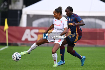 2024-11-09 - Madelen Janogy of A.C.F Fiorentina and Hawa Cissoko of A.S. Roma Femminile in action during the 9th day of the Serie A Femminile eBay Championship between A.S. Roma and A.C.F. Fiorentina Femminile at the Tre Fontane Stadium on November 9, 2024 in Rome, Italy. - AS ROMA VS ACF FIORENTINA - ITALIAN SERIE A WOMEN - SOCCER