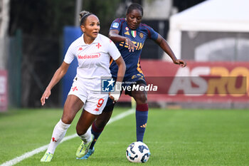 2024-11-09 - Madelen Janogy of A.C.F Fiorentina and Hawa Cissoko of A.S. Roma Femminile in action during the 9th day of the Serie A Femminile eBay Championship between A.S. Roma and A.C.F. Fiorentina Femminile at the Tre Fontane Stadium on November 9, 2024 in Rome, Italy. - AS ROMA VS ACF FIORENTINA - ITALIAN SERIE A WOMEN - SOCCER